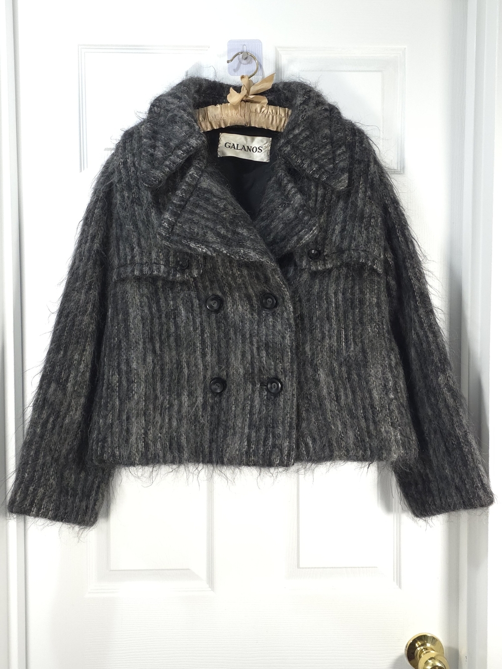 Pristine Archival Galanos Hand-Finished 2-Tone Mohair Shaggy Jacket Size M
